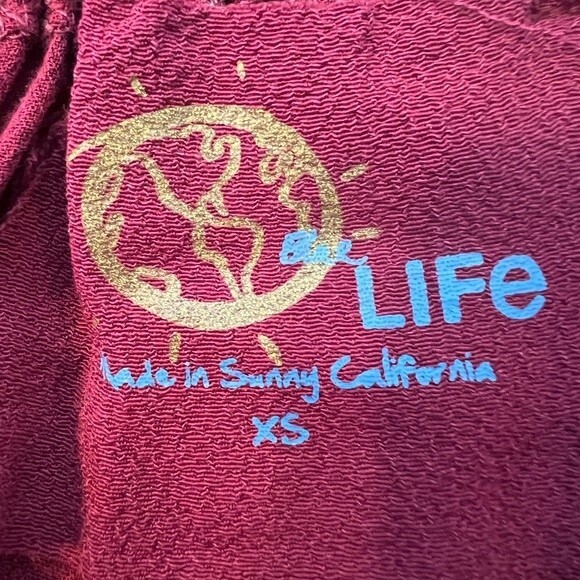 Blue Life Top Off The Shoulder Burgundy Size XS - Picture 4 of 4